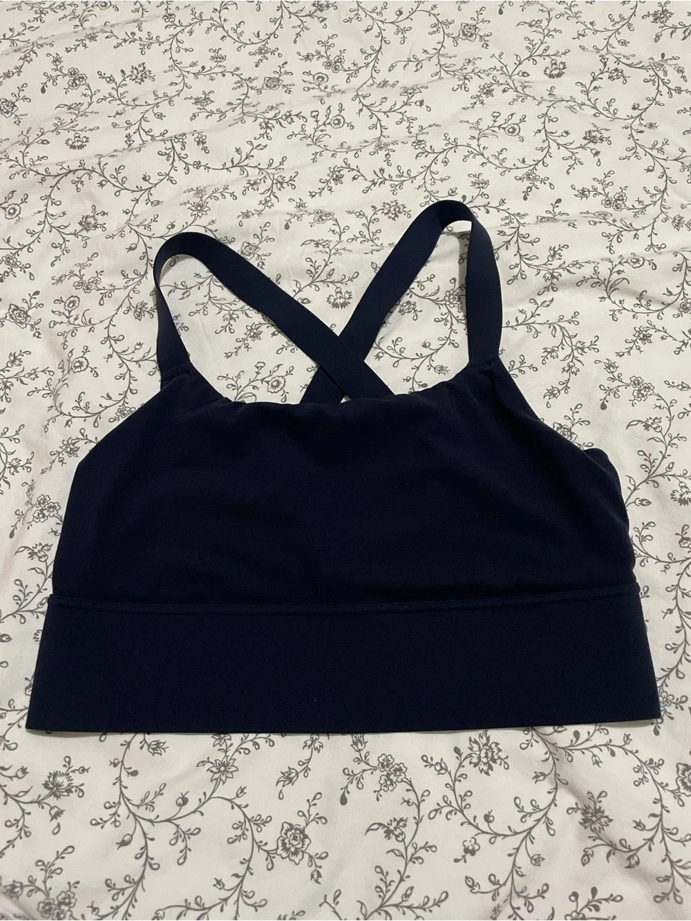 Athleta Warrior Longline Bra D-DD Navy Blue Size Medium